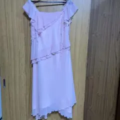 阿佐ヶ谷姉妹風ピンク フリル アシンメトリードレスのサムネイル