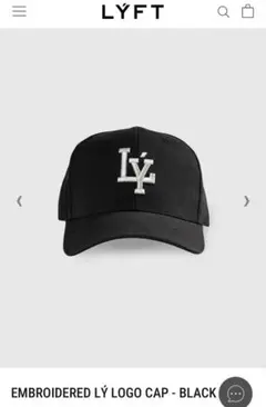 LYFT EMBROIDERED LÝ LOGO CAP BLACK キャップ