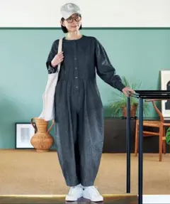 Sunny clouds シャンブレーのオールインワン