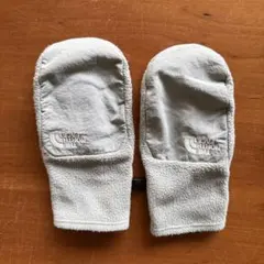THE NORTH FACE フリースミトン ライトグレー　キッズ　Mサイズ