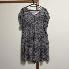 レオパード柄 半袖チュニック Lサイズ