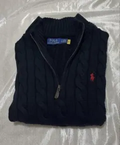 POLO RALPH LAUREN QRハーフジッケーブルニットLサイズ