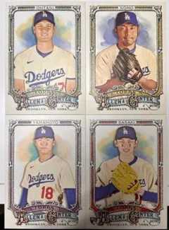 大谷・野茂・山本・佐々木 ベース4枚組 Allen & Ginter 2025