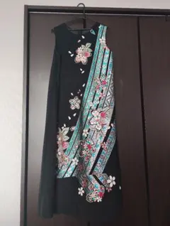 子供着物リメイクワンピース アクア店》子供絞りワンピース | MEDELL