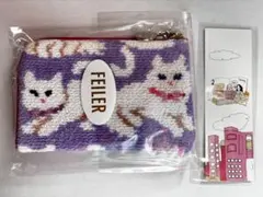 新品未開封タグ付き　フェイラー　FEILER モフモフネコチャン L字ポーチ