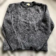 PINORE ピノーレ　モヘヤ混　ニットセーター　グレー　40