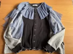 ハンドメイド　古着リメイク　カーディガン　サーマル　ジャーナルスタンダード