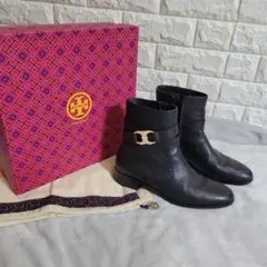Tory Burch Gemini Link Bootie 8.5 ブラック