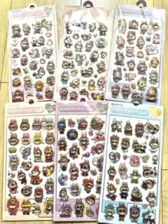 ラブブ　ボンボンドロップシール　ぷくぷくシール　6枚セット