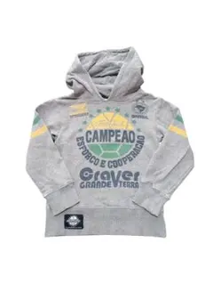 キッズ　パーカー　グレー　110