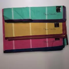 【新品】mario valentino　ハンカチ3枚セット　 日本製　綿100%