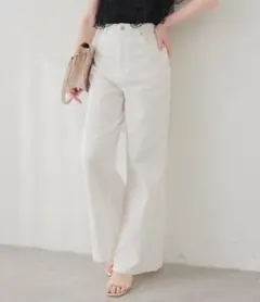 ゆるストレートストレッチセルフカットデニムのサムネイル