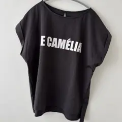 【Rouge Vif】Sophieプリント 半袖Tシャツ M ダークグレーのサムネイル