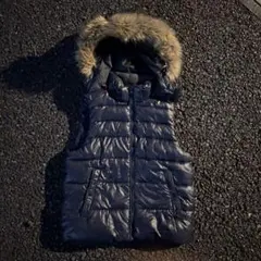 00s old GAP Y2K ファーダウンベスト 平成 グランジ ギャル男