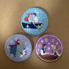 ディズニーデザイン刺繍ピンバッジ3点セット