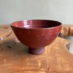 美濃 赤色陶器抹茶碗 共箱入り - メルカリ