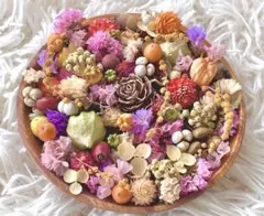 春花ドライフラワーミックス素材❤️アレンジメントバーバリウムキャンドルハンドメイド