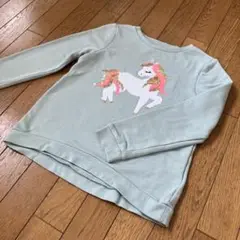 H&M ユニコーンスパンコール　トレーナー US 8-10 140cm