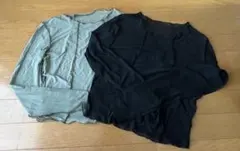 shein Dazy 透け感 長袖トップス 2色セットXL