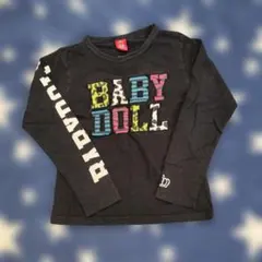 BABY DOLL 長袖Tシャツ 黒