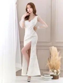 Jewels ビーズ刺繍入りエレガントドレス