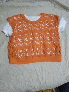 ZARA　サマーベストsizeＬ　白TsizeМ