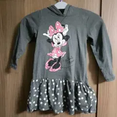 100 H＆M フード付長袖ワンピース パーカーワンピース Disney