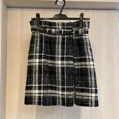 美品　dazzlin チェック柄ツイードミニスカート