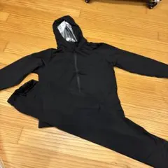 サウナスーツ XXL ブラック フード付き