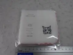 新品　タオルハンカチ　バニラ　縁ピンク　プチ　ミニ　わちふぃーるど　ダヤン　猫
