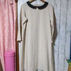 ビスク バイ ネストローブ ワンピース キナリ 麻100% Aライン