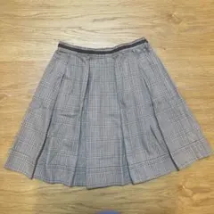 familiar ファミリア　スカート　チェック　茶系　150