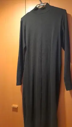 セレクトモカバイソン フィンガースリーブ プチハイリブワンピース ハイネック