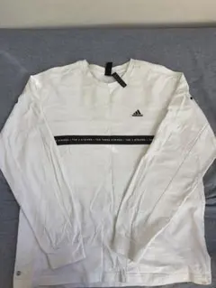 adidas ホワイトブラック ロングスリーブ Tシャツ L