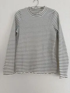 グローバルワーク　ハイネックメローリブカットソー　M