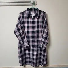 【新品未使用】INGNI チェック柄シャツ Mサイズ　ロングシャツ