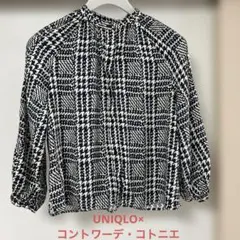 ユニクロ×コントワーデ・コトニエ　レーヨンプリントブラウス　L