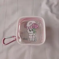 Esther Bunny 透明ポーチ ピンク カラビナ付き