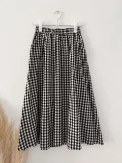チェックフレアスカート