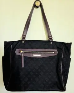 美品】ラシット☆ハンドバッグ ショルダー付き ブラック 2way 大きめ 