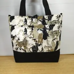 小トートバック(イラスト猫柄)