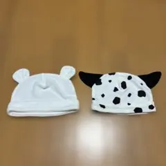 ベビー耳付き帽子2点セット