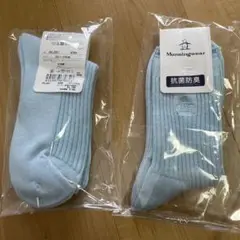 マンシングウェア　水色 ソックス 22-24cm