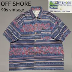 希少品 90s vintage OFF SHORE オフショア アロハシャツ Mのサムネイル