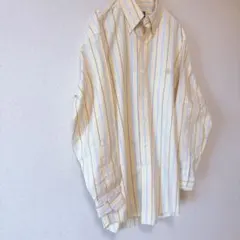 【美品】ブルックスブラザーズ　ストライプ　346スーピマコットン　ノンアイロン