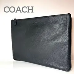 【美品】COACH ブラック レザー　クラッチバッグ　冠婚葬祭