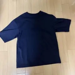 エアリズムコットンオーバーサイズTシャツ/5分袖 ネイビー