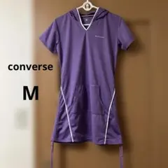 コンバース ミニワンピース 半袖 M パープル