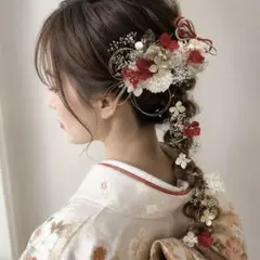 りくりく様order 七五三髪飾り 日本髪飾り ヘッドドレス 鶴 平花 髪