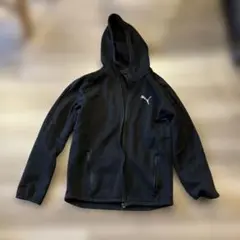 Puma ブラック フルジップ パーカー